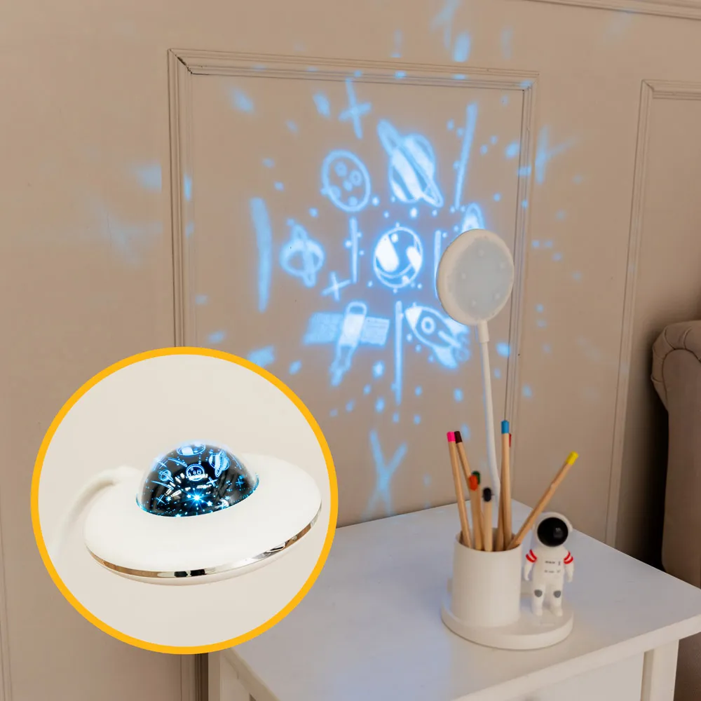 Tom Multicolour LED Table Lamp - White