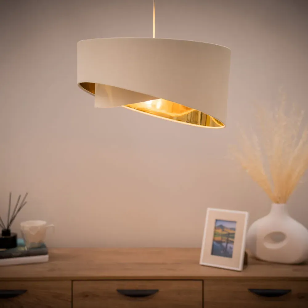 Trekan Pendant Lamp Shade - Mink, Fabric