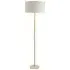 Triston Drum Shade Floor Lamp with White Edge - Light Wood