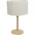 Triston Drum Shade LED Table Lamp - Cream, Wood