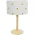 Triston Lemon Embroidered LED Table Lamp - Cream, Wood