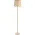 Triston Scallop LED Floor Lamp - Light Wood, Linen