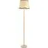 Triston Scallop LED Floor Lamp - Light Wood, Linen