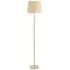 Triston Scallop LED Floor Lamp - Light Wood, Linen