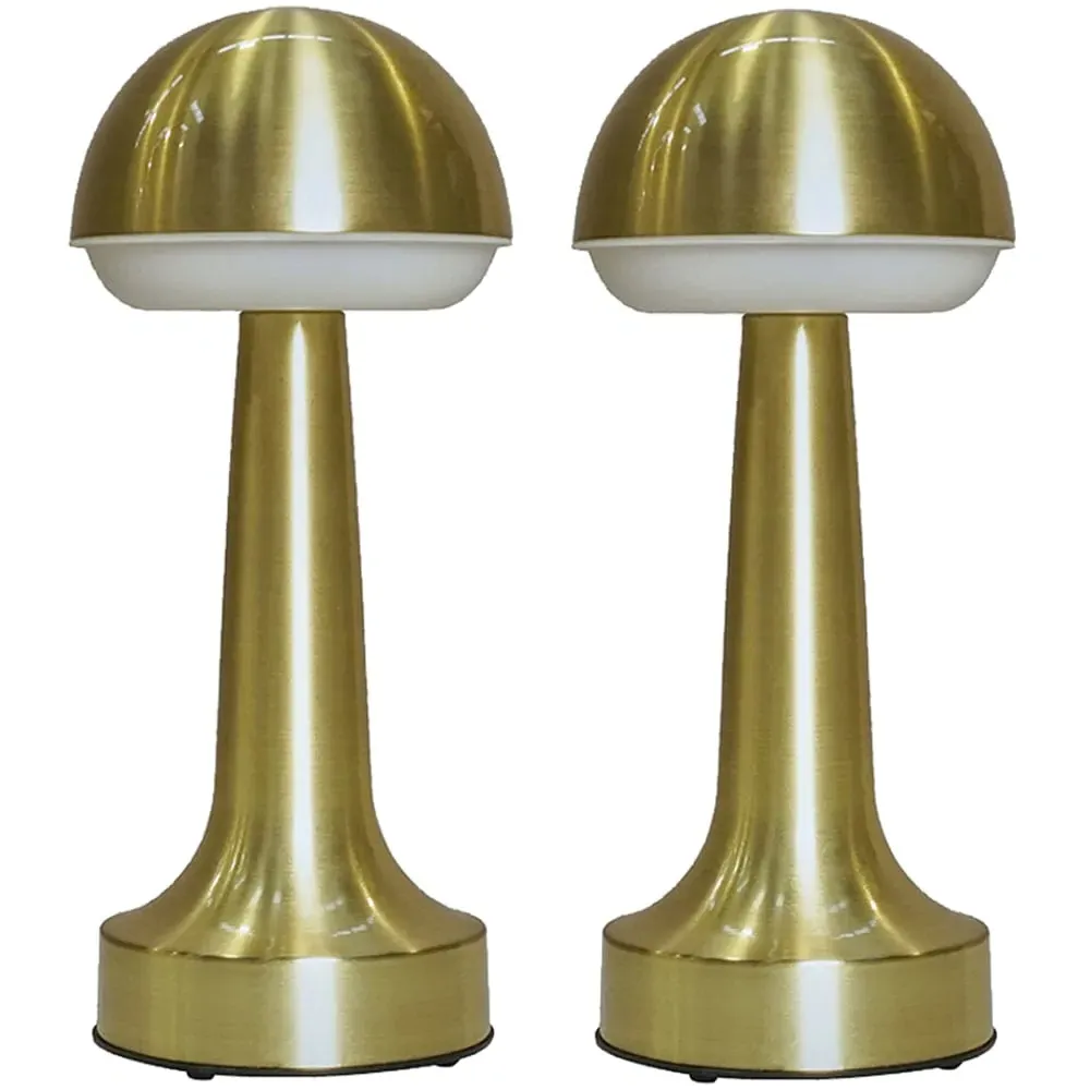 Troy 2 Pack LED Table Lamp - Satin Brass