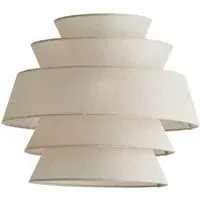 Valerie 5 Tier Ceiling Lamp Shade - Cream, Linen