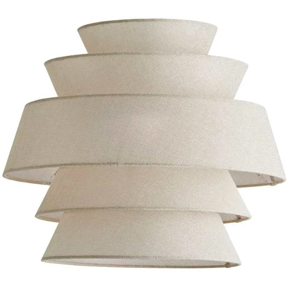 Valerie 5 Tier Ceiling Lamp Shade - Cream, Linen image