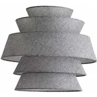 Valerie 5 Tier Ceiling Lamp Shade - Grey, Linen