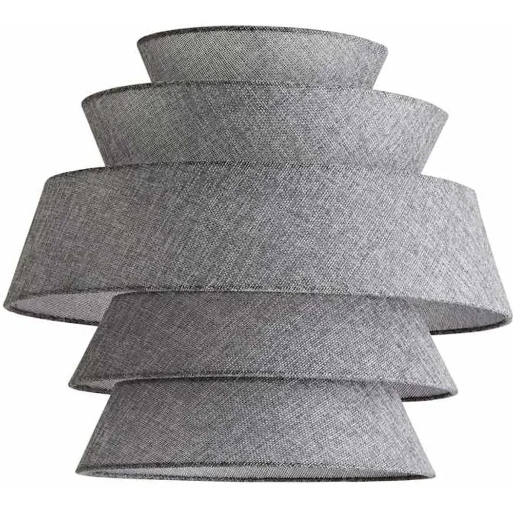 Valerie 5 Tier Ceiling Lamp Shade - Grey, Linen