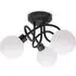 Velika 3 Way Opaque Flush LED Ceiling Light - Black