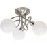Velika 3 Way Opaque Flush LED Ceiling Light - Chrome