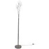 Velika 3 Way Opaque Globe LED Floor Lamp - Chrome