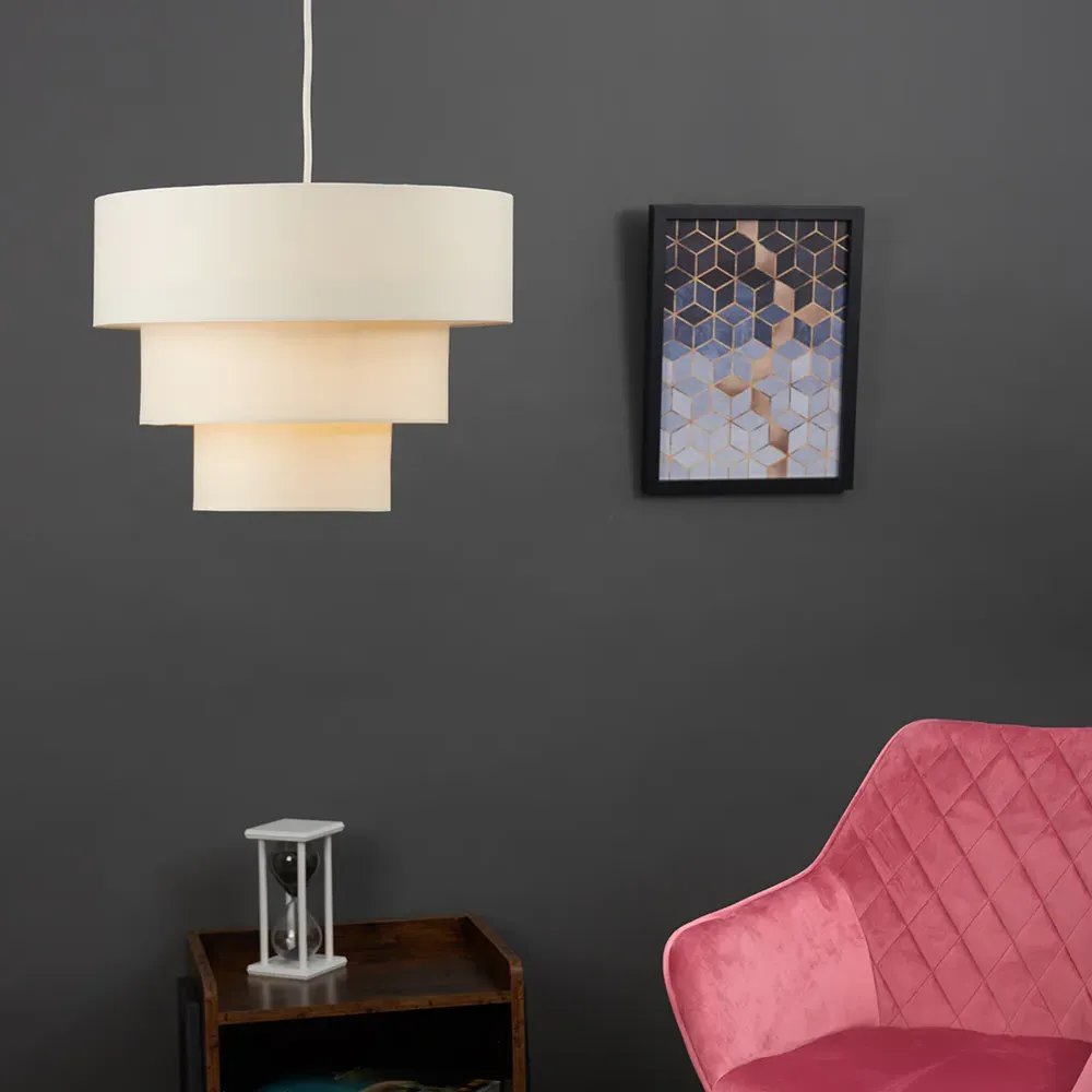 Vermont 3 Tier Pendant Lamp Shade - Cream