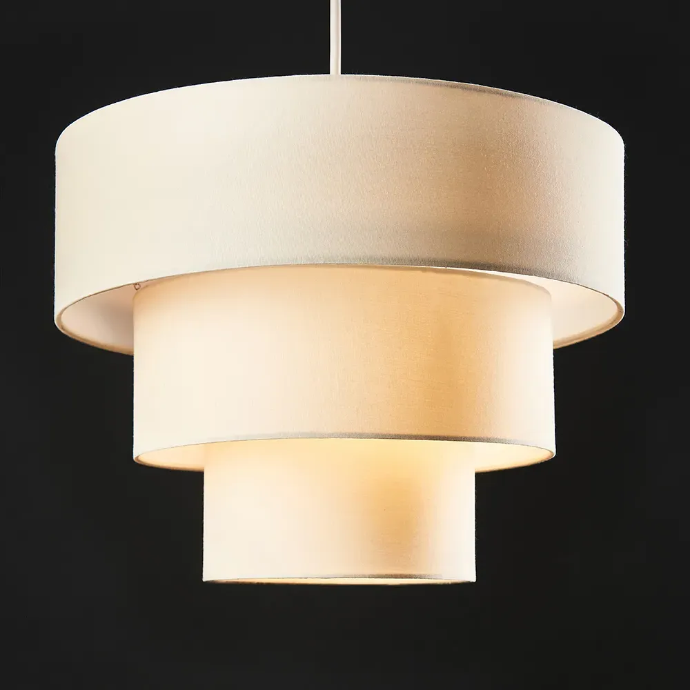 Vermont 3 Tier Pendant Lamp Shade - Cream