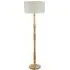 Victoria Drum Shade Candlestick LED Floor Lamp - Cream, Wood