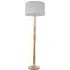 Victoria Drum Shade Floor Lamp - Cream, Wood