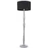 Victoria Drum Shade Floor Lamp - Grey Wood, Black Fabric