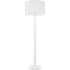 Victoria Drum Shade LED Floor Lamp - White, Wood