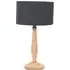 Victoria Drum Shade Table Lamp - Cream, Wood