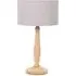 Victoria Drum Shade Table Lamp - Cream, Wood
