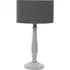 Victoria Drum Shade Table Lamp - Grey, Wood