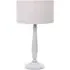Victoria Drum Shade Table Lamp - Grey, Wood