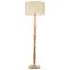 Victoria Floor Lamp with Drum Shade - Cream, Wood