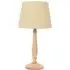 Victoria LED Table Lamp with Tapered Shade - Beige, Wood