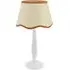 Victoria Linen Scallop Table Lamp - White, Wood