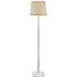 Victoria Scallop Floor Lamp with Rust Edge - White, Wood