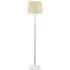Victoria Scallop Floor Lamp with White Edge - White, Wood