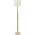 Victoria Scallop White Edge Shade LED Floor Lamp - Wood