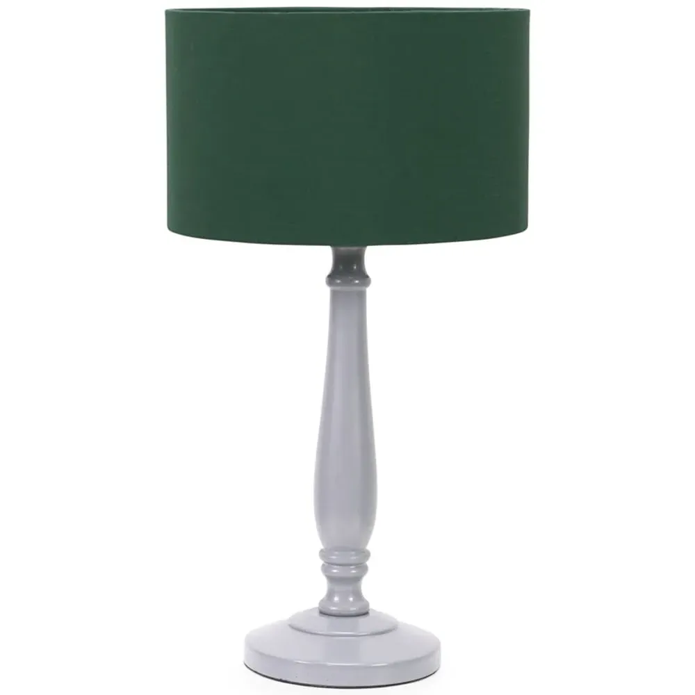 Victoria Table Lamp - Green, Grey Wood image