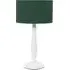 Victoria Table Lamp - Green, White Wood