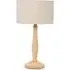 Victoria Table Lamp with Drum Shade - Cream, Wood