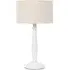 Victoria Table Lamp with Drum Shade - White, Wood