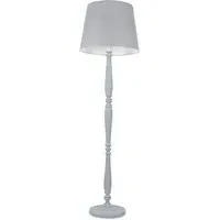 Victoria Tapered Shade Floor Lamp - White, Wood