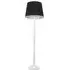 Victoria Tapered Shade Floor Lamp - White Wood, Black Fabric