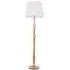 Victoria Tapered Shade LED Floor Lamp - Cream, Wood