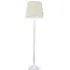 Victoria Tapered Shade LED Floor Lamp - White, Wood