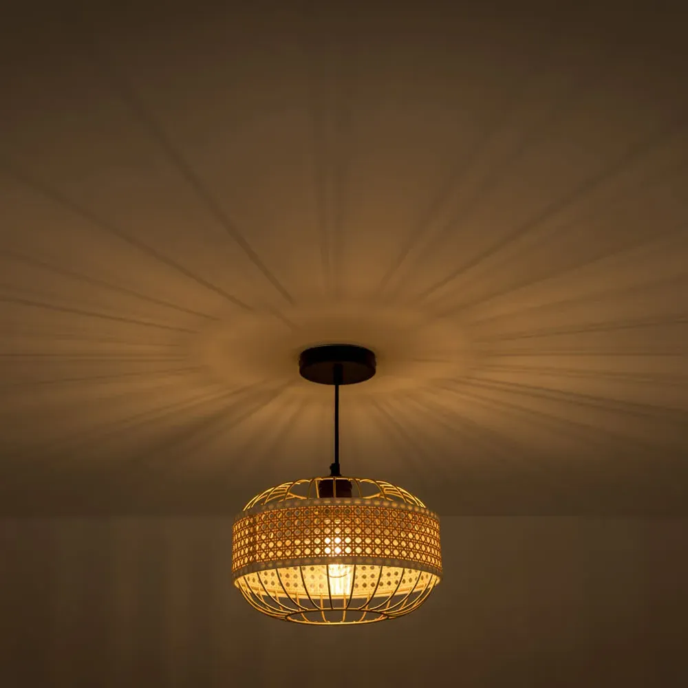 Vimet Wicker Pendant Lamp Shade - Gold, Metal