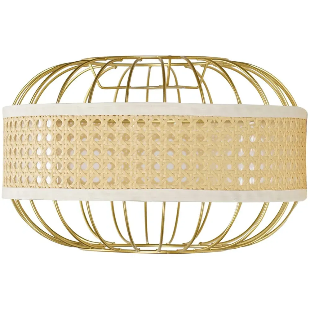 Vimet Wicker Pendant Lamp Shade - Gold, Metal