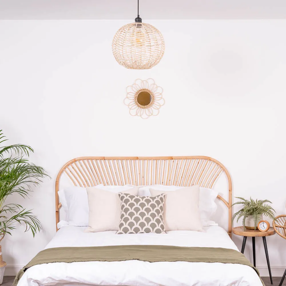 Vine Rattan Sphere Pendant Lamp Shade - Cream