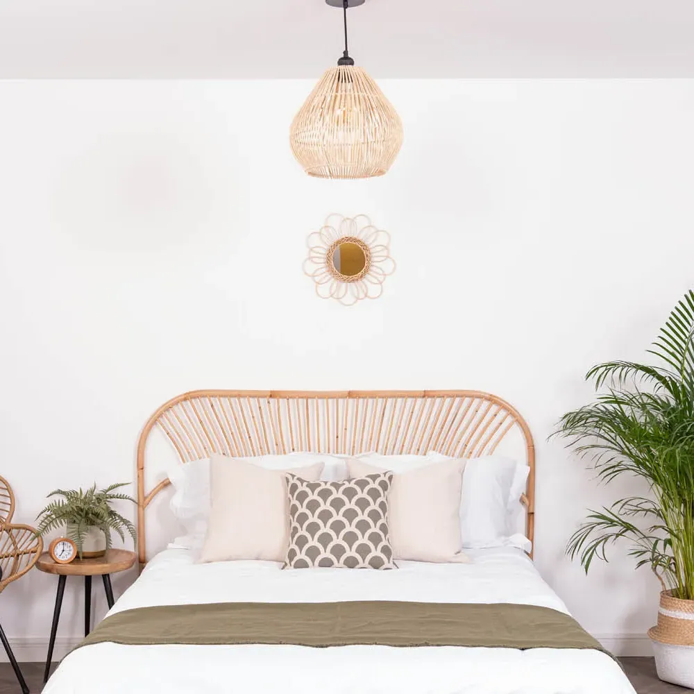 Vine Rattan Teardrop Pendant Lamp Shade - Cream