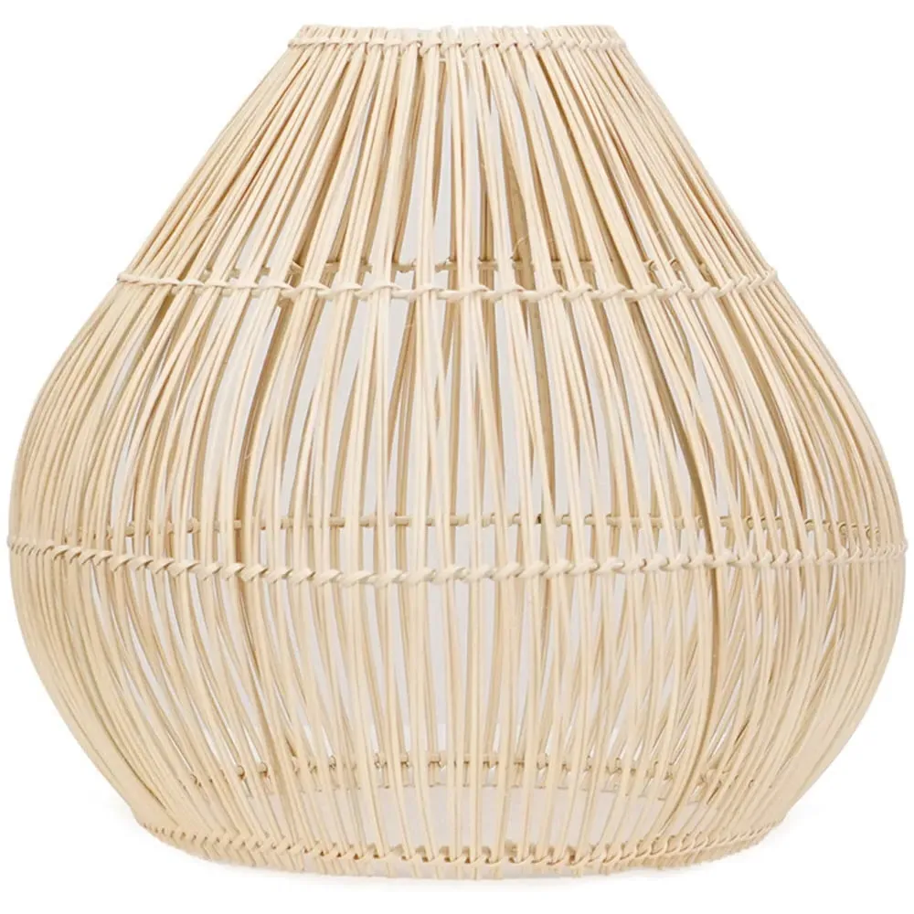 Vine Rattan Teardrop Pendant Lamp Shade - Cream image