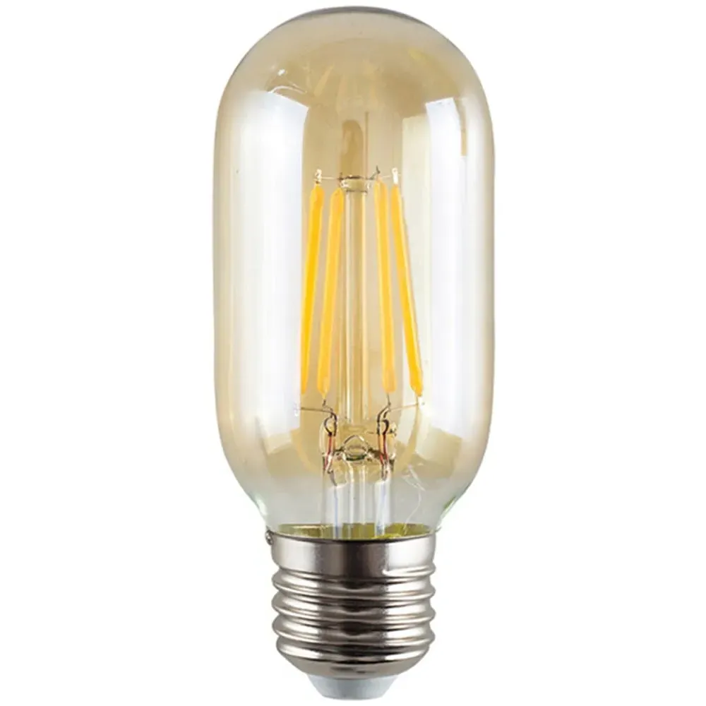 Vintage 5 Pack E27 LED 4W Filament Radio Valve Light Bulb - Amber