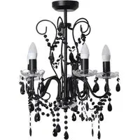 Viscount 5 Way LED Pendant Chandelier - Black
