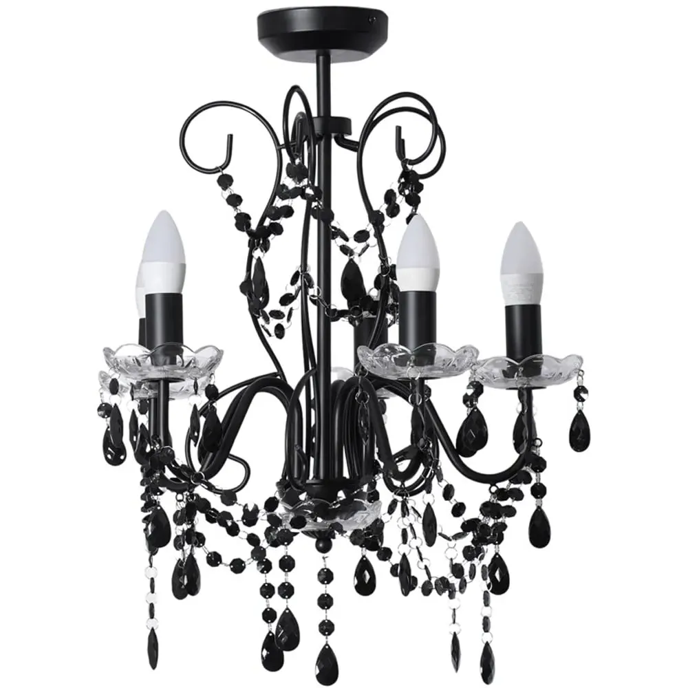 Viscount 5 Way LED Pendant Chandelier - Black