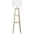 Wakefield Quad Base LED Floor Lamp with 2 Shelves - White
