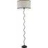 Wiggle Drum LED Floor Lamp with Black Edge - Black, Metal